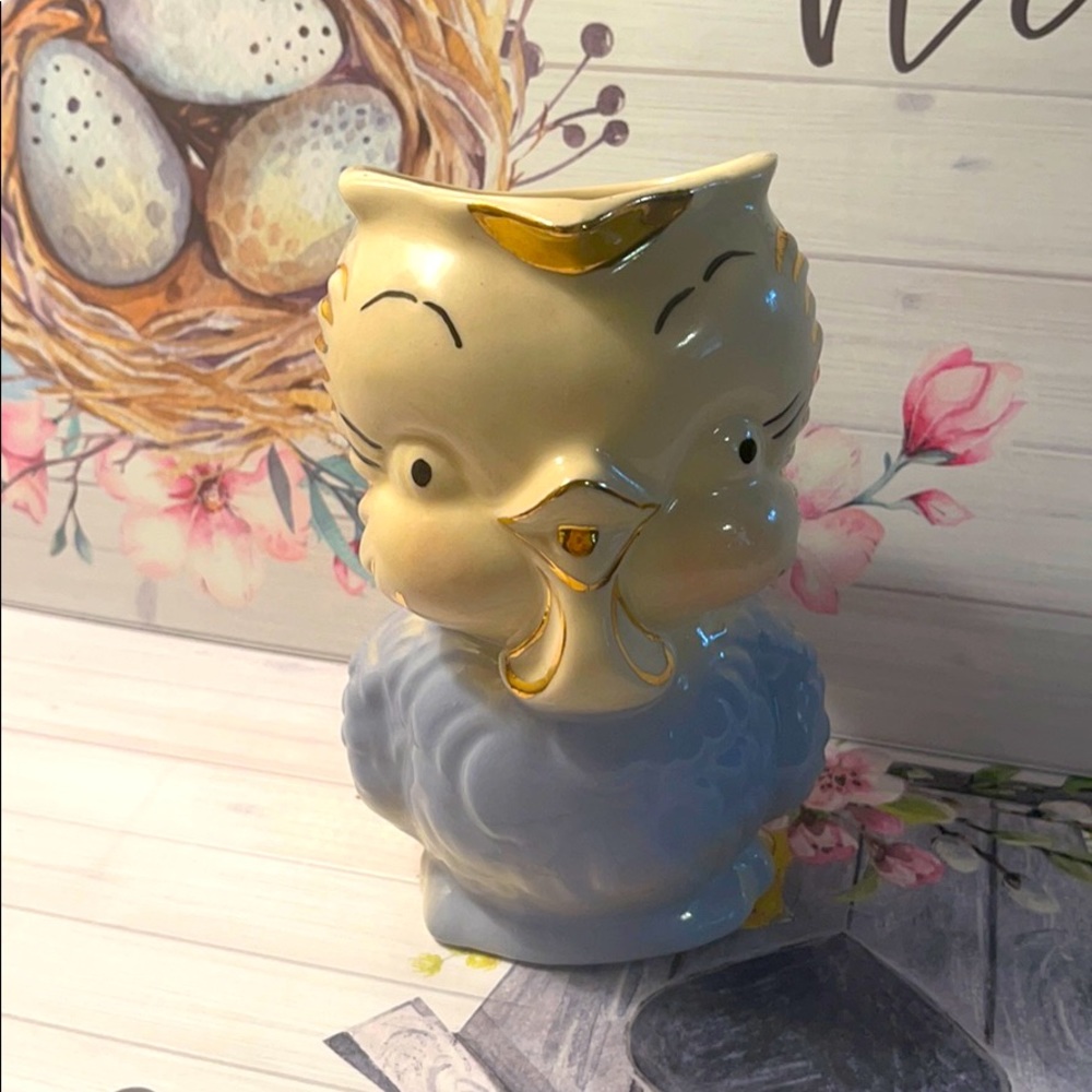 Vintage American Bisque Chick Creamer Pitcher